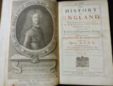 PAUL RAPIN DE THOYRAS: THE HISTORY OF ENGLAND, trans John Kelly, London for James Mechell, 1732-