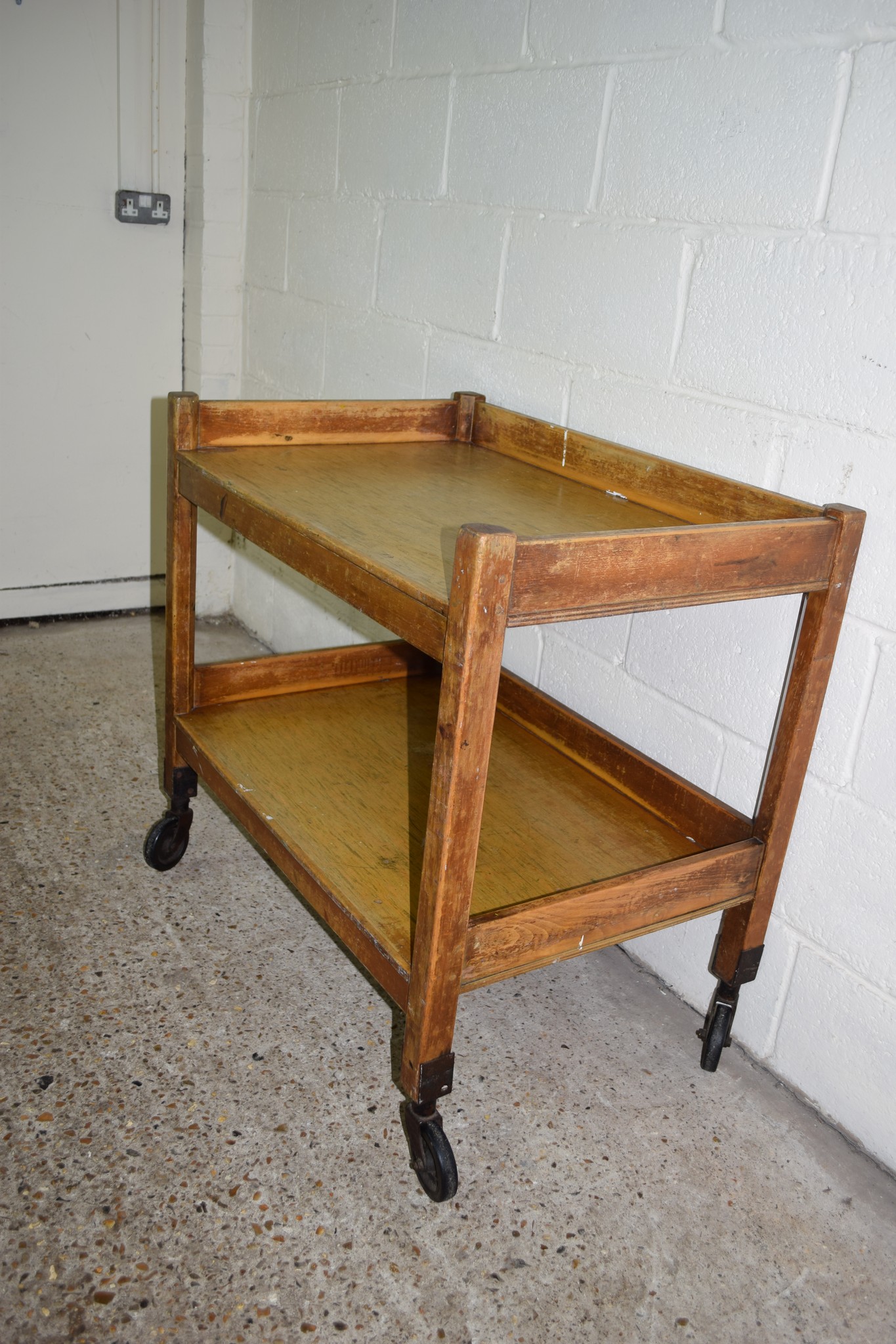 LARGE VINTAGE SERVING TROLLEY, APPROX 89 X 58CM - Image 3 of 3
