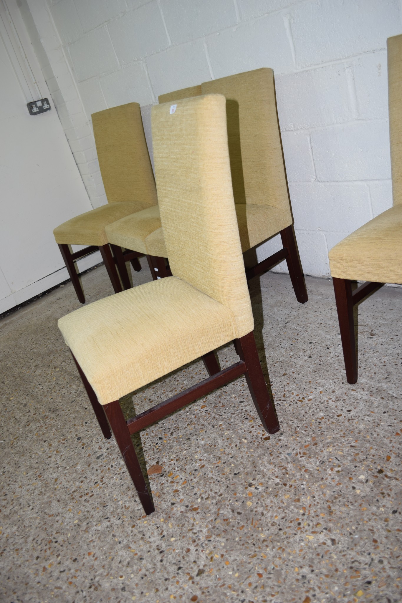 SET OF SIX MODERN UPHOLSTERED DINING CHAIRS - Image 2 of 2