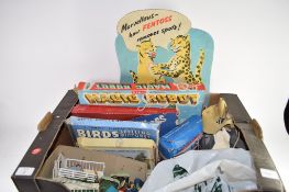 BOX CONTAINING TOYS AND GAMES INCLUDING A MAGIC ROBOT GAME BY MERIT