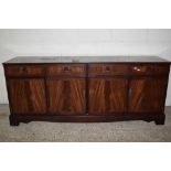 MAHOGANY EFFECT REPRODUCTION SIDEBOARD, LENGTH APPROX 183CM