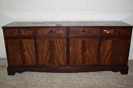 MAHOGANY EFFECT REPRODUCTION SIDEBOARD, LENGTH APPROX 183CM