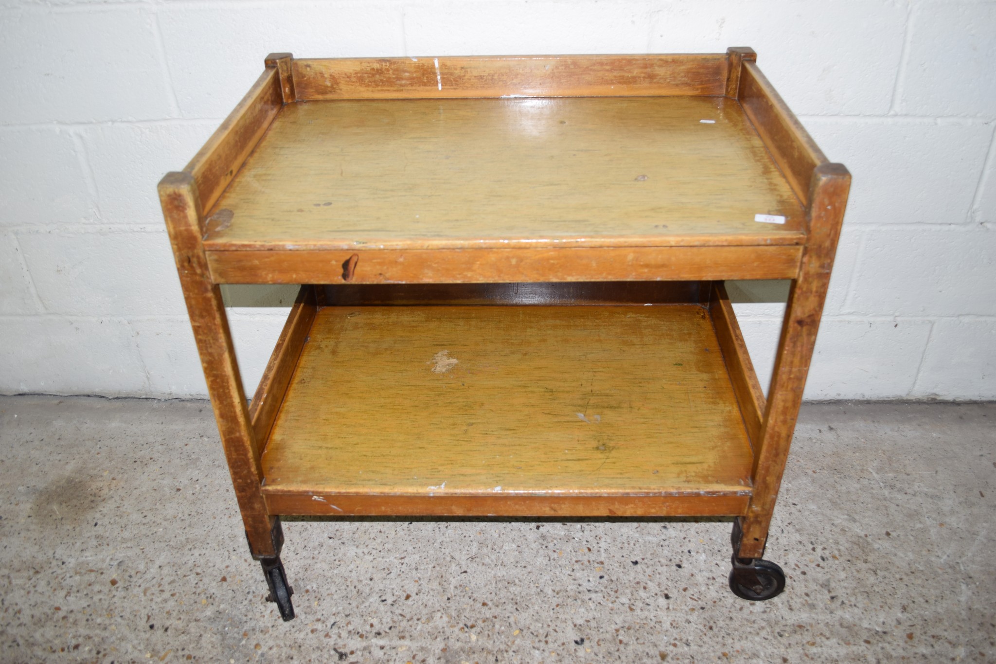 LARGE VINTAGE SERVING TROLLEY, APPROX 89 X 58CM - Image 2 of 3