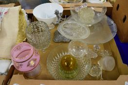 GLASS WARES, SERVING BOWLS ETC