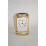 SMALL MODERN BRASS CARRIAGE CLOCK