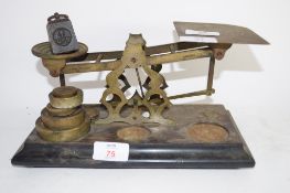 SET OF POSTAL SCALES WITH WEIGHTS