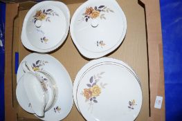 GROUP OF PORCELAIN TABLE WARES BY MYOTT & SON IN THE CHINA LYKE DESIGN