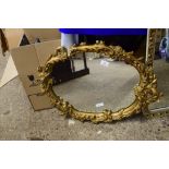 OVAL MIRROR IN GILT FRAME