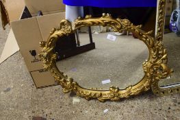 OVAL MIRROR IN GILT FRAME