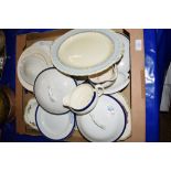 BOX CONTAINING CERAMIC ITEMS, KITCHEN SERVING DISHES ETC