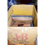 BOX CONTAINING OLD HMV RECORDS
