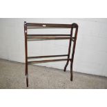 VINTAGE STAINED WOOD TOWEL RAIL, APPROX WIDTH 73CM