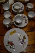 DINNER WARES BY ROYAL WORCESTER IN THE EVESHAM PATTERN