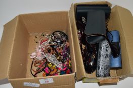 BOX CONTAINING COSTUME JEWELLERY