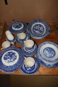 BLUE AND WHITE DINNER WARES, MAINLY BY SWINNERTONS