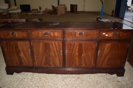 MAHOGANY EFFECT REPRODUCTION SIDEBOARD, LENGTH APPROX 183CM