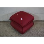 UPHOLSTERED FOOT STOOL/OTTOMAN, APPROX 43CM SQUARE