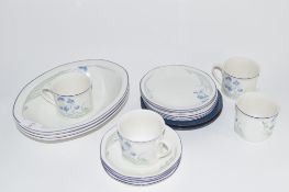 PART TEA SET BY ROYAL DOULTON IN THE MINERVA PATTERN COMPRISING CUPS, SAUCERS, SIDE PLATES AND