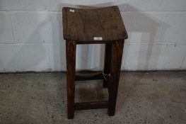 SMALL JOINTED WOODEN STOOL, APPROX 30CM SQUARE