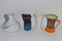 POTTERY INCLUDING A MYOTT JUG AND A DENBY WARE JUG