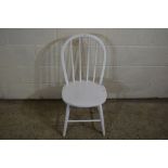 PAINTED PINE KITCHEN CHAIR, HEIGHT APPROX 88CM