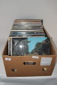 BOX CONTAINING LPS, BEATLES, PINK FLOYD, BAD COMPANY, SANTANA ETC