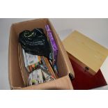 BOX CONTAINING OIL PAINTS AND BRUSHES, TOGETHER WITH BOXED SET OF BRUSHES