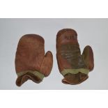 OLD PAIR OF LEATHER BOXING GLOVES