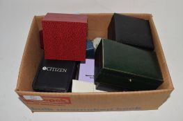 BOX CONTAINING PADDED WATCH BOXES