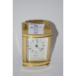 BRASS CARRIAGE CLOCK BY RAPPORT OF LONDON