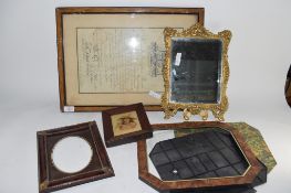 PHOTO FRAMES, SOME WOODEN, SOME WITH GILT EFFECT