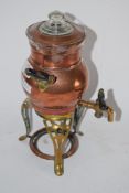 COPPER URN ON STAND