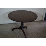 19TH CENTURY CIRCULAR TILT TOP TABLE, APPROX 91CM DIAM