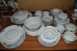 TABLE WARES MADE BY ROYAL COPENHAGEN COMPRISING DINNER PLATES, SIDE PLATES, BOWLS, SERVING DISHES