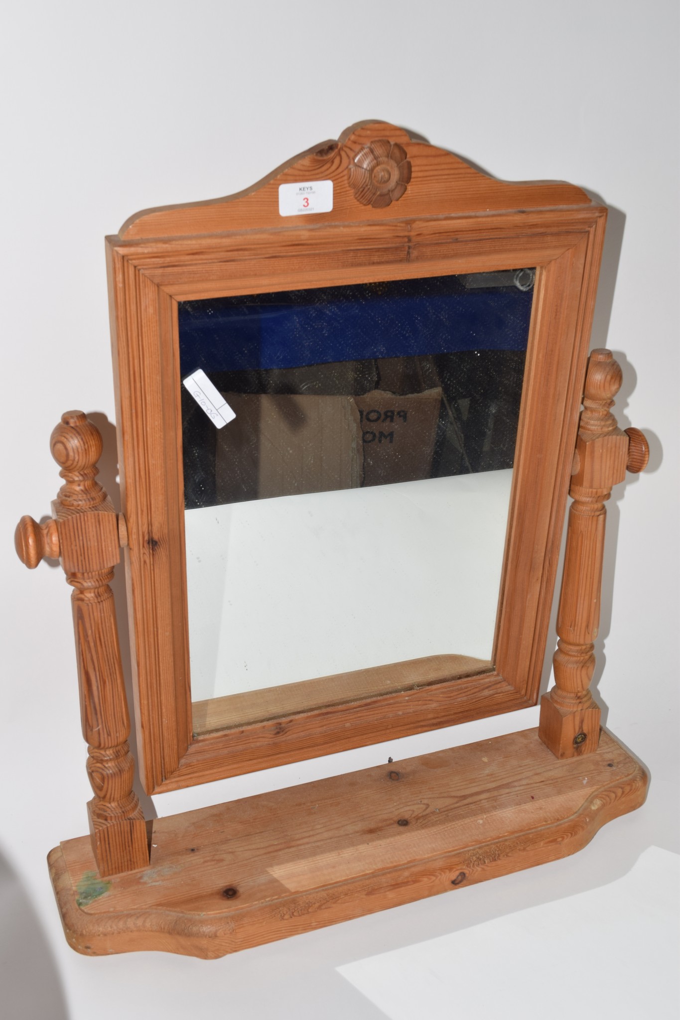 DRESSING TABLE MIRROR IN PINE FRAME