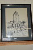 PRINT OF ROMAN RUINS