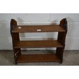 SMALL STAINED WOOD LOW SHELF