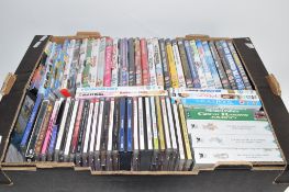 BOX CONTAINING CDS AND DVDS