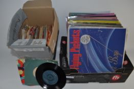 VINTAGE LPS PLUS 45RPM RECORDS INCLUDING DES O'CONNOR, BEETHOVEN, MAX BYGRAVES ETC