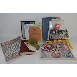 TRAY CONTAINING LEAFLETS, BOOKS ETC TOGETHER WITH LAST NEWS OF THE WORLD EDITION NO 8674