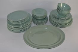 PART DINNER SET BY BERRY WOODS WARE, ENGLAND IN GREEN DESIGN