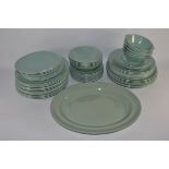 PART DINNER SET BY BERRY WOODS WARE, ENGLAND IN GREEN DESIGN