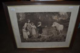 FRAMED PRINT "A TEMPTING BAIT" BY ARTHUR J ELSLIE