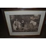 FRAMED PRINT "A TEMPTING BAIT" BY ARTHUR J ELSLIE