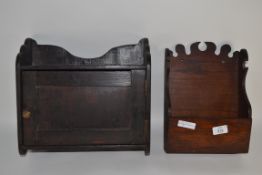 TWO SMALL 20TH CENTURY WALL HANGING STORAGE UNITS