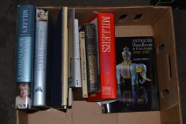 BOX CONTAINING MAINLY ANTIQUES REFERENCE BOOKS BY MILLERS