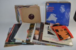 TWO BAGS CONTAINING VINTAGE RECORDS TO INCLUDE BEETHOVEN, HANDEL, BILLY MAYERL ETC