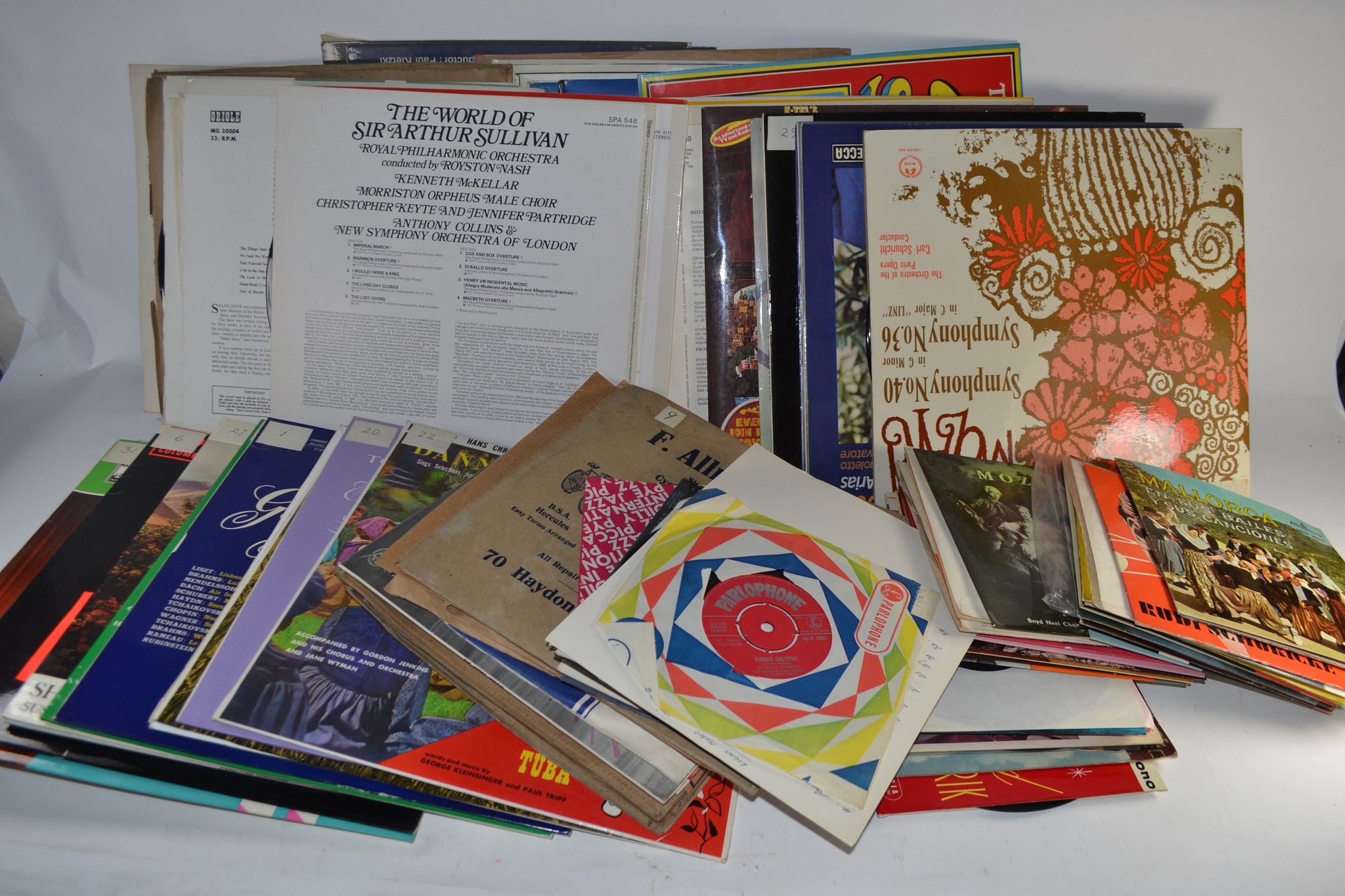 BOX OF VINTAGE LPS TO INCLUDE THE SOUND OF MUSIC, BEETHOVEN, THE RED ARMY ENSEMBLE ETC