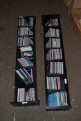 TWO CD RACKS AND CONTENTS (MAINLY CLASSICAL)