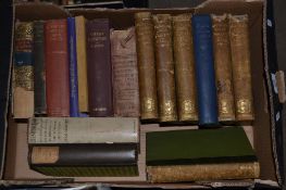 BOX OF MIXED BOOKS TO INCLUDE BOSWELLS LIFE OF JOHNSON BY G B HILL, BUTTERFLIES, MOTHS, OTHER